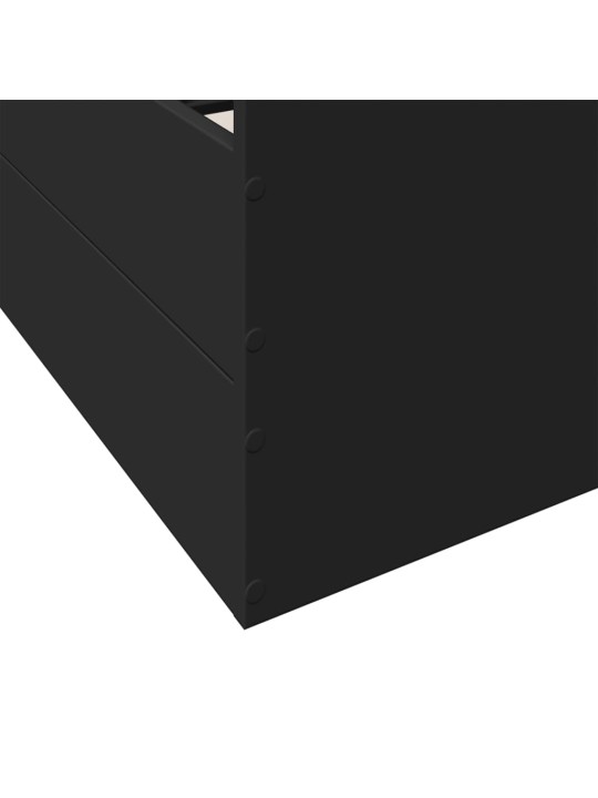 Rám postele se zásuvkami černý 160 x 200 cm kompozitní dřevo