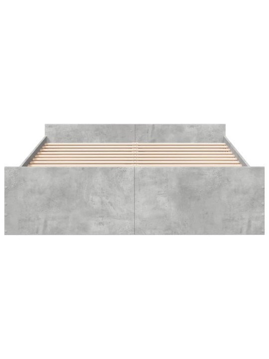 Rám postele se zásuvkami betonově šedý 160 x 200 cm kompozit