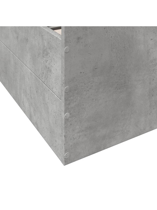 Rám postele se zásuvkami betonově šedý 160 x 200 cm kompozit