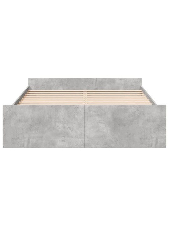 Rám postele se zásuvkami betonově šedý 150 x 200 cm kompozit