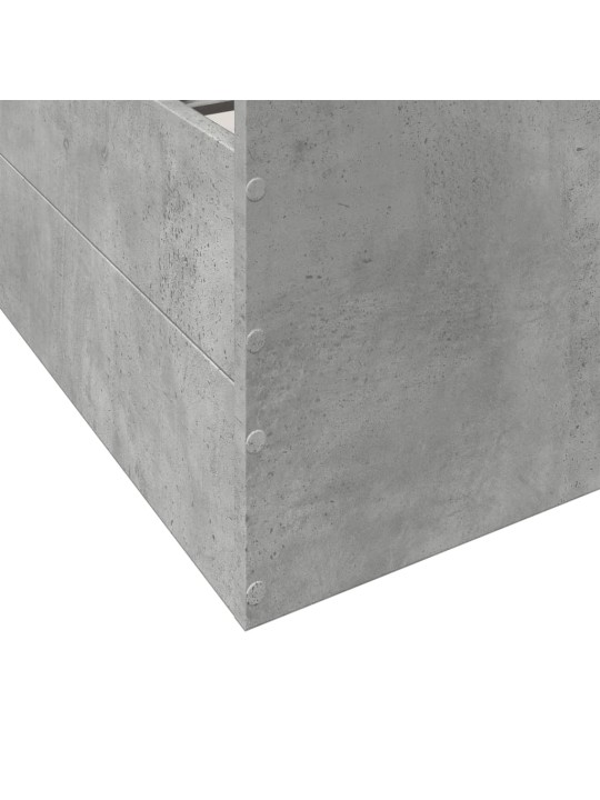 Rám postele se zásuvkami betonově šedý 150 x 200 cm kompozit