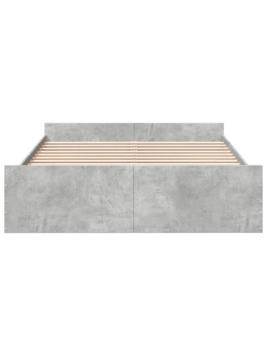 Rám postele se zásuvkami betonově šedý 140 x 200 cm kompozit