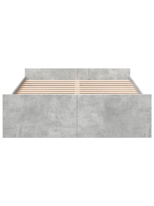 Rám postele se zásuvkami betonově šedý 120 x 200 cm kompozit