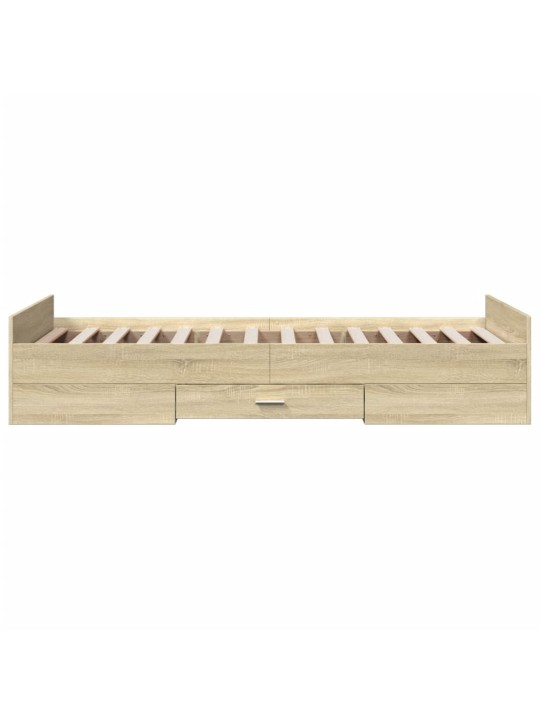 Rám postele se zásuvkami dub sonoma 90x200 cm kompozitní dřevo