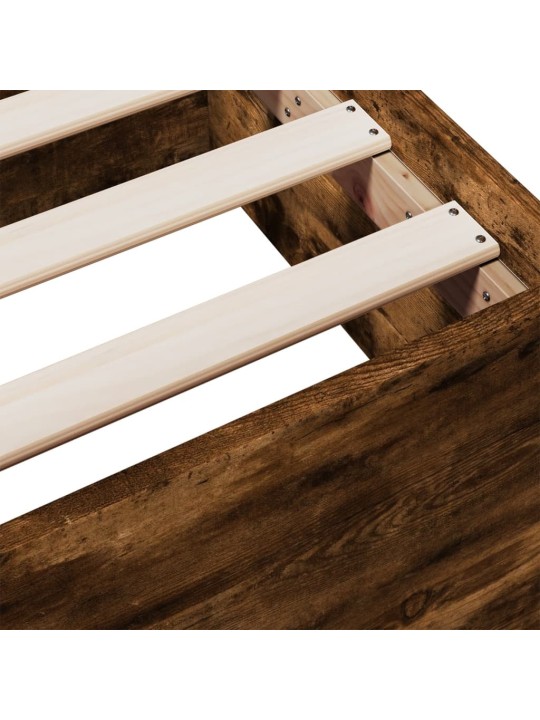 Rám postele se zásuvkami kouřový dub 90x200 cm kompozitní dřevo