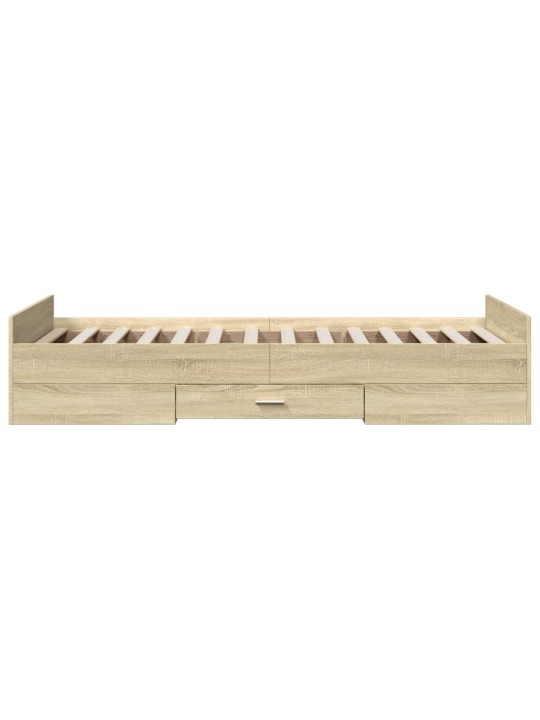 Rám postele se zásuvkami dub sonoma 90x190 cm kompozitní dřevo