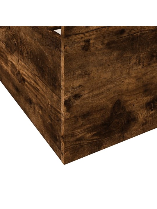 Rám postele se zásuvkami kouřový dub 90x190 cm kompozitní dřevo