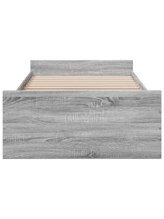Rám postele se zásuvkami šedý sonoma 90x190 cm kompozitní dřevo