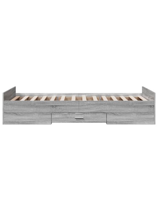 Rám postele se zásuvkami šedý sonoma 90x190 cm kompozitní dřevo