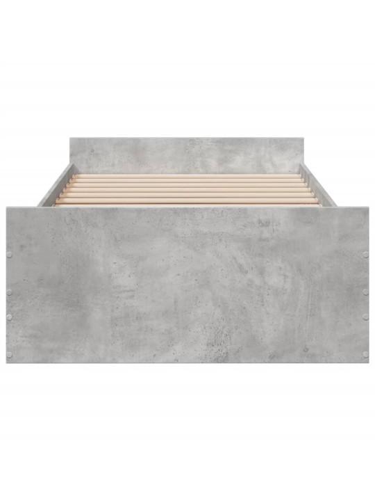 Rám postele se zásuvkami betonově šedý 75 x 190 cm kompozit