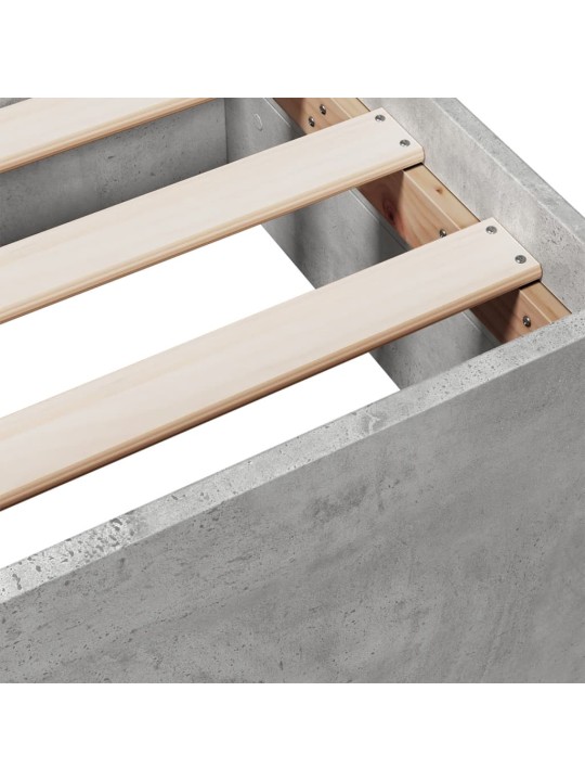 Rám postele se zásuvkami betonově šedý 75 x 190 cm kompozit