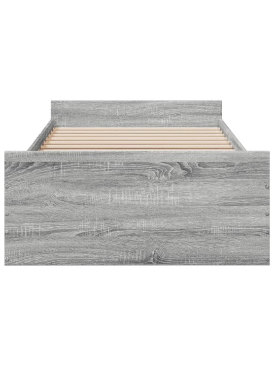 Rám postele se zásuvkami šedý sonoma 75x190 cm kompozitní dřevo