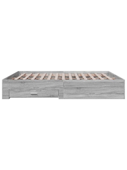 Rám postele se zásuvkami šedý sonoma 200 x 200 cm kompozit