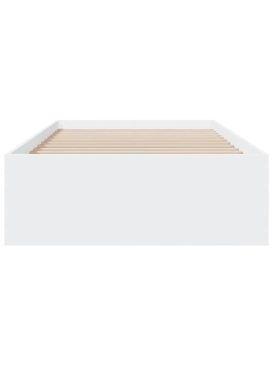 Rám postele se zásuvkami bílý 100 x 200 cm kompozitní dřevo