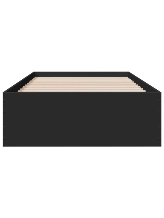 Rám postele se zásuvkami černý 100 x 200 cm kompozitní dřevo