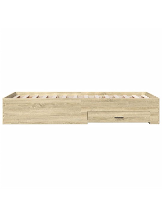 Rám postele se zásuvkami dub sonoma 90x200 cm kompozitní dřevo