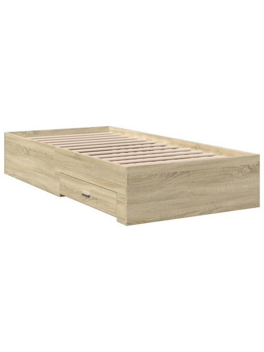 Rám postele se zásuvkami dub sonoma 90x190 cm kompozitní dřevo