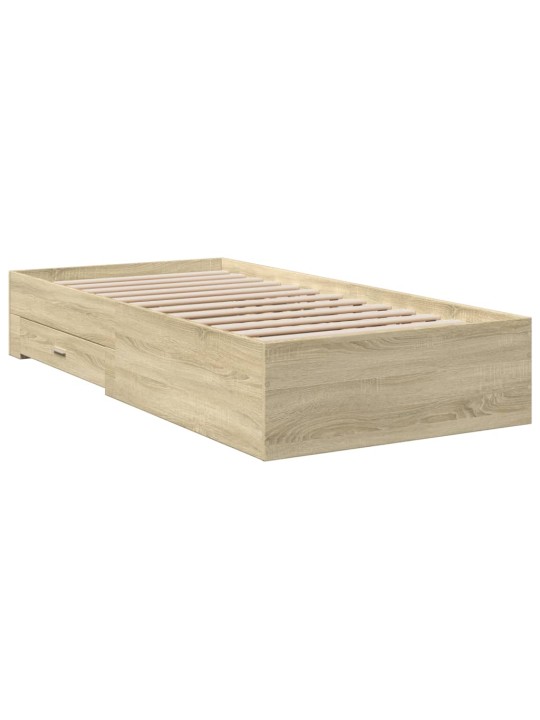 Rám postele se zásuvkami dub sonoma 90x190 cm kompozitní dřevo