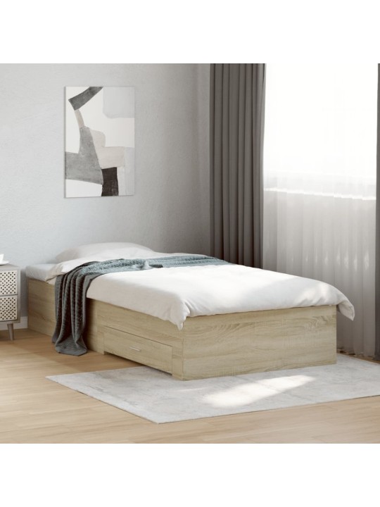 Rám postele se zásuvkami dub sonoma 90x190 cm kompozitní dřevo