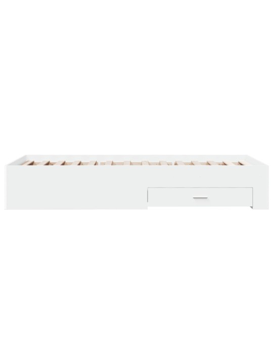 Rám postele se zásuvkami bílý 75 x 190 cm kompozitní dřevo