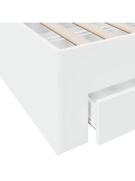 Rám postele se zásuvkami bílý 75 x 190 cm kompozitní dřevo