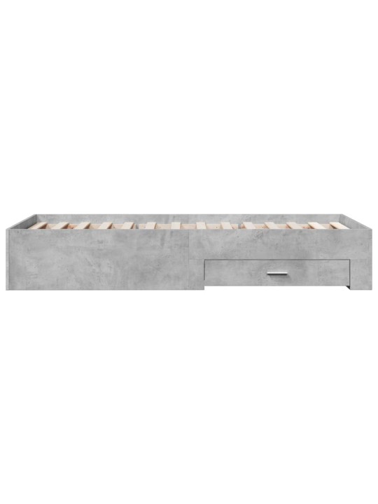 Rám postele se zásuvkami betonově šedý 75 x 190 cm kompozit