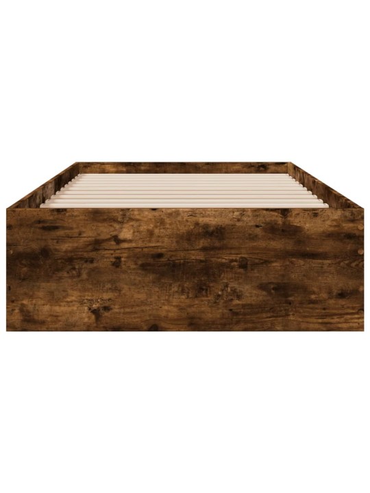 Rám postele se zásuvkami kouřový dub 75x190 cm kompozitní dřevo