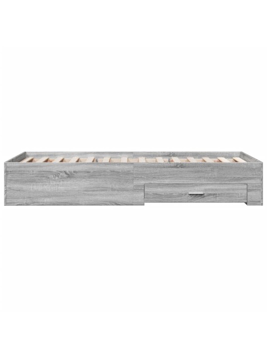 Rám postele se zásuvkami šedý sonoma 75x190 cm kompozitní dřevo
