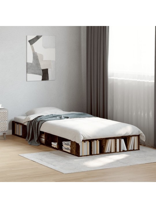 Rám postele kouřový dub 90 x 200 cm kompozitní dřevo