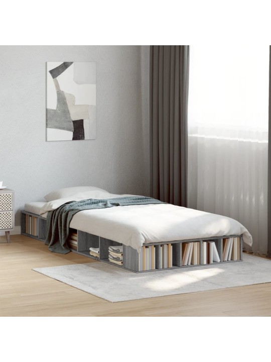 Rám postele šedý sonoma 75 x 190 cm kompozitní dřevo