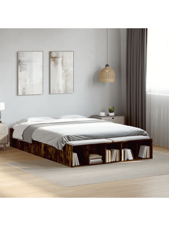 Rám postele kouřový dub 120 x 200 cm kompozitní dřevo