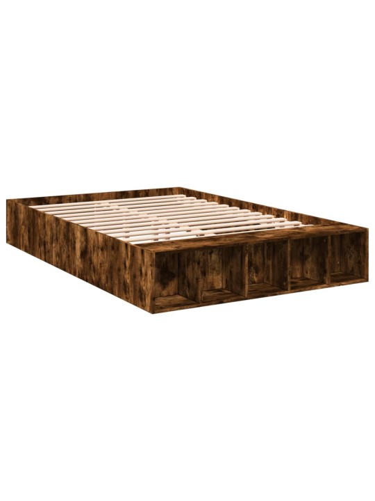 Rám postele kouřový dub 135 x 190 cm kompozitní dřevo
