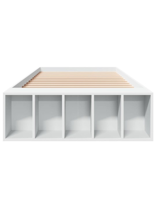 Rám postele bílý 100 x 200 cm kompozitní dřevo