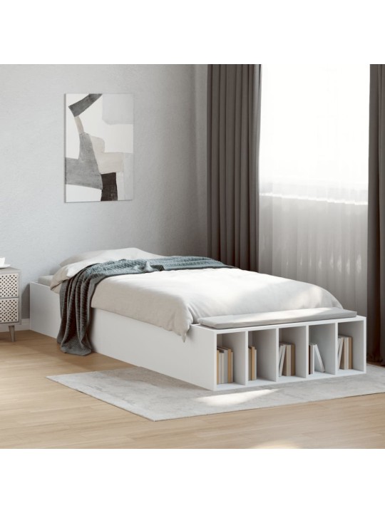 Rám postele bílý 90 x 200 cm kompozitní dřevo
