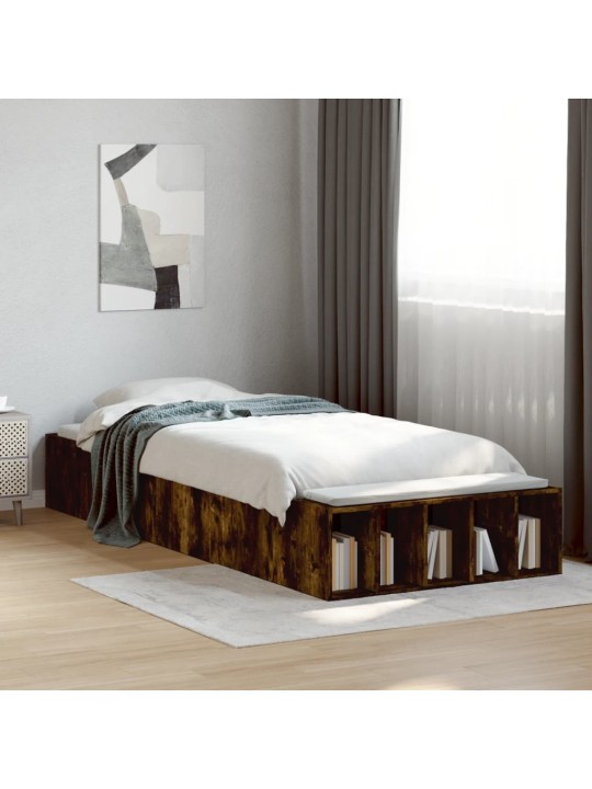 Rám postele kouřový dub 90 x 200 cm kompozitní dřevo