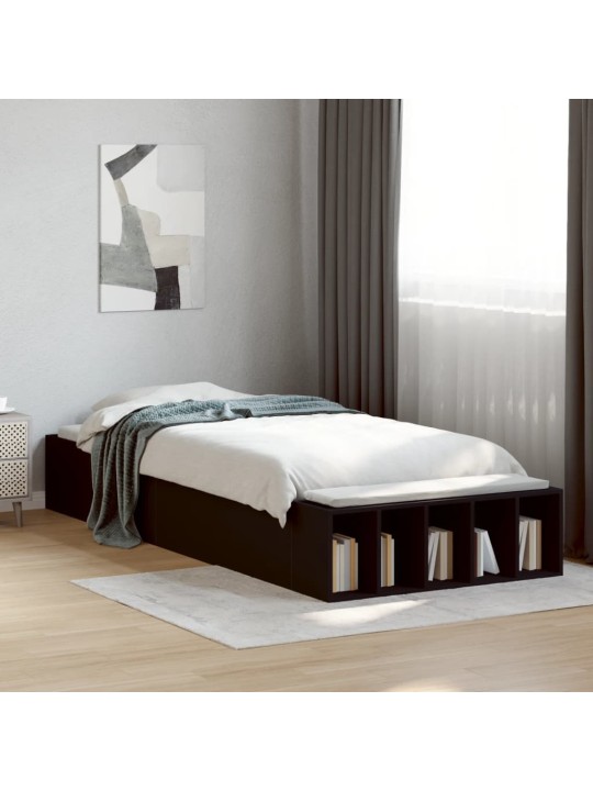 Rám postele černý 90 x 190 cm kompozitní dřevo