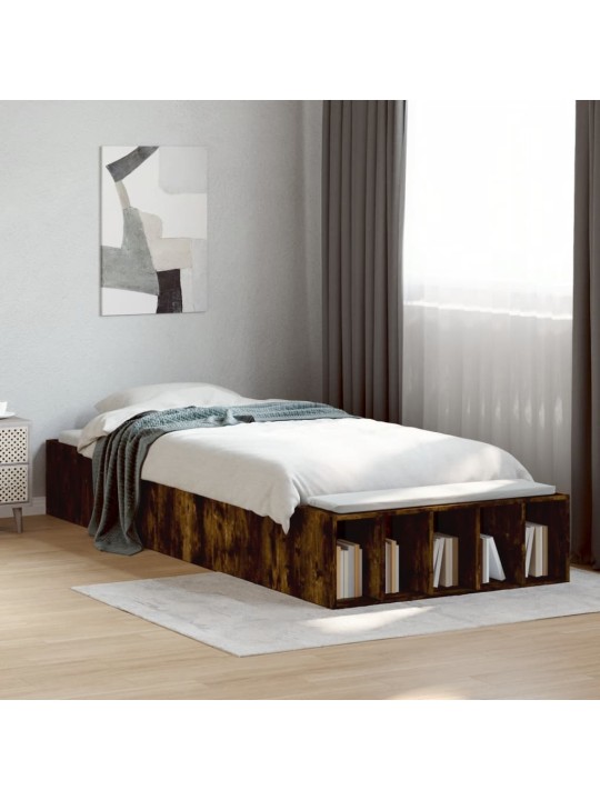 Rám postele kouřový dub 90 x 190 cm kompozitní dřevo