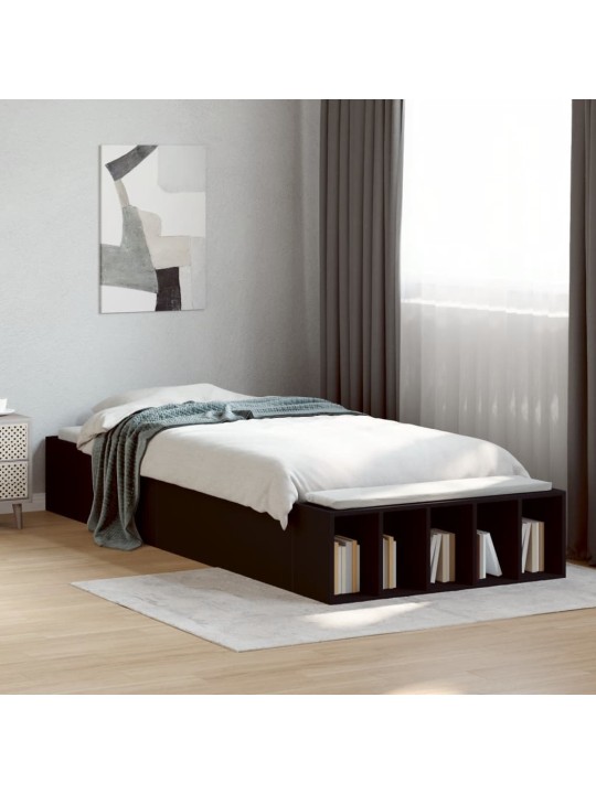 Rám postele černý 75 x 190 cm kompozitní dřevo