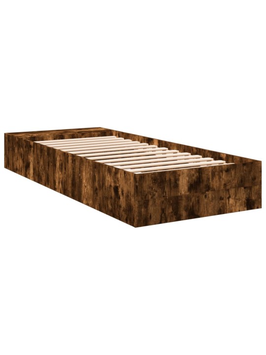 Rám postele kouřový dub 75 x 190 cm kompozitní dřevo