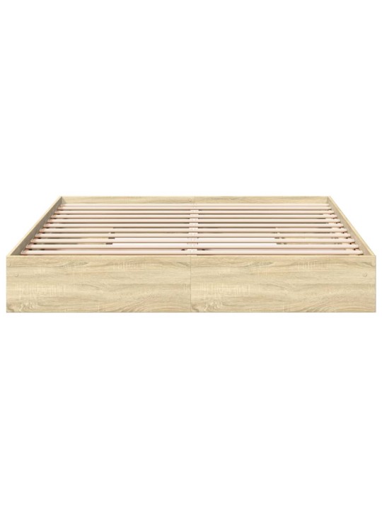 Rám postele se zásuvkami dub sonoma 200x200 cm kompozitní dřevo