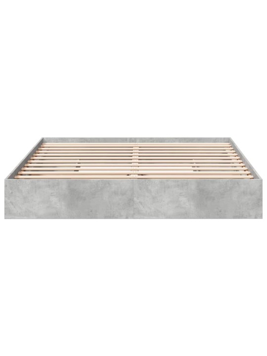 Rám postele se zásuvkami betonově šedý 200 x 200 cm kompozit