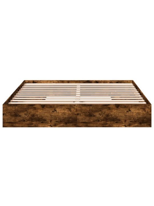 Rám postele se zásuvkami kouřový dub 200 x 200 cm kompozit