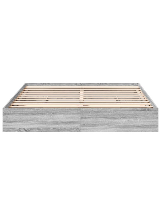 Rám postele se zásuvkami šedý sonoma 200 x 200 cm kompozit