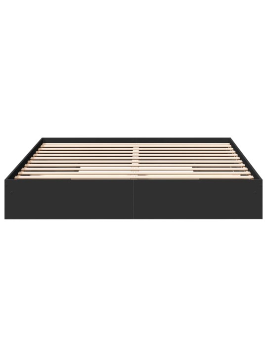 Rám postele se zásuvkami černý 180 x 200 cm kompozitní dřevo