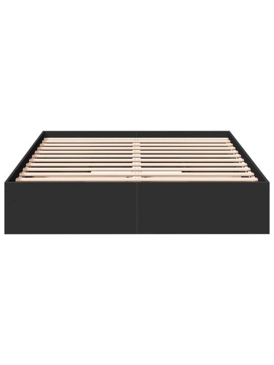 Rám postele se zásuvkami černý 160 x 200 cm kompozitní dřevo