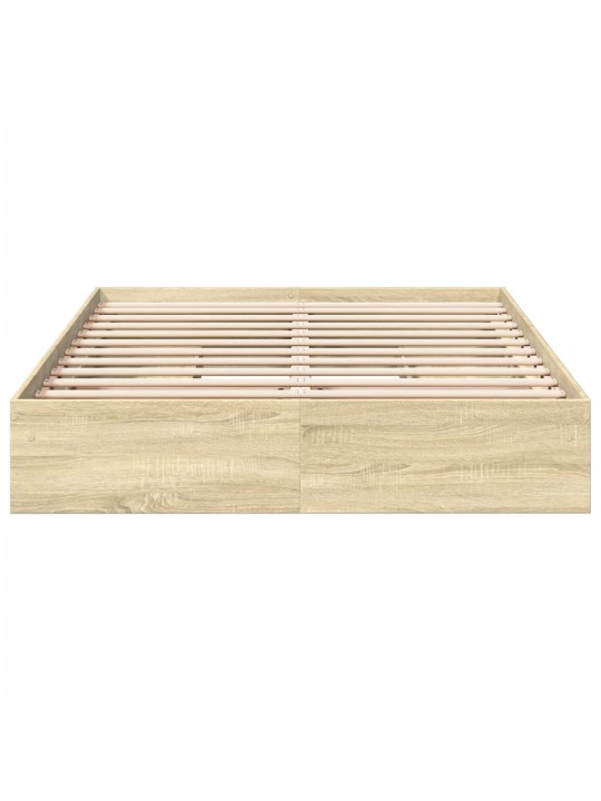 Rám postele se zásuvkami dub sonoma 160x200 cm kompozitní dřevo