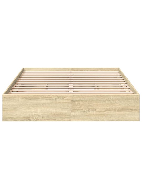 Rám postele se zásuvkami dub sonoma 150x200 cm kompozitní dřevo