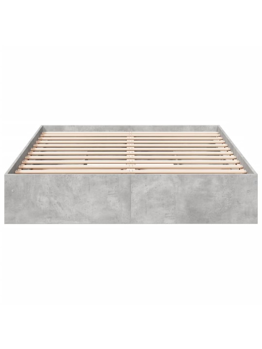 Rám postele se zásuvkami betonově šedý 150 x 200 cm kompozit