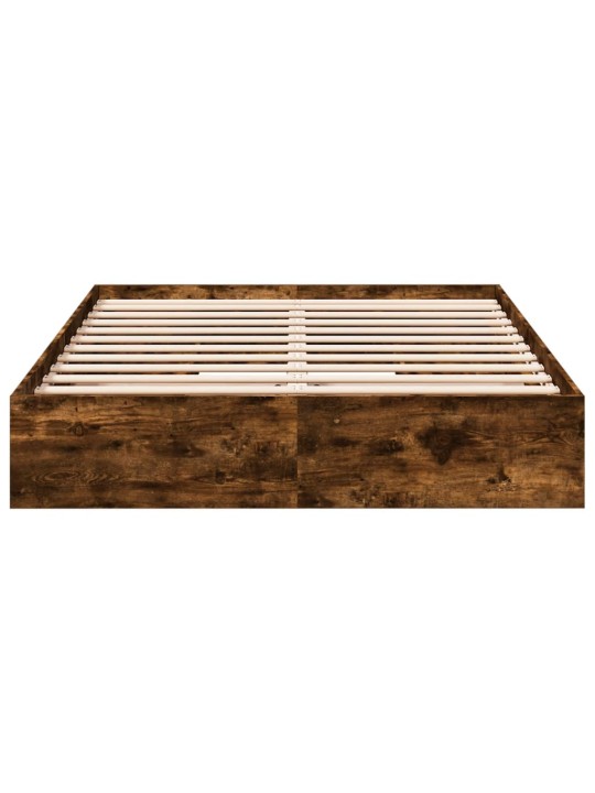 Rám postele se zásuvkami kouřový dub 150 x 200 cm kompozit