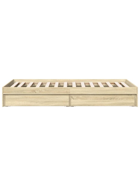 Rám postele se zásuvkami dub sonoma 100x200 cm kompozitní dřevo